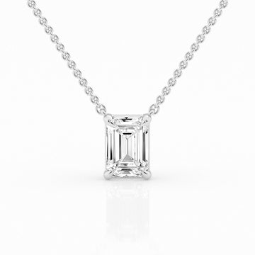 Solitaire Necklace (Emerald Cut)