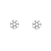 White Gold Diamond Cluster Stud Earrings