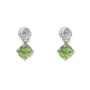 Diamond And Peridot Earrings