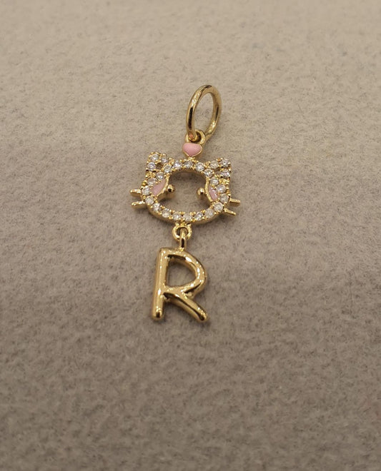 "Maya The Kitten" Necklace With The Letter "R"