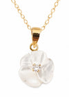 Diamond Floral Petal Necklace