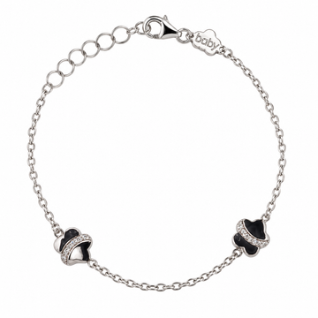 White Gold Diamond Clover Bracelet