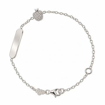 White Gold Apple Bracelet Engraving
