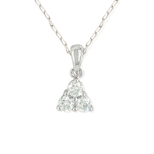 Triangle Shaped Diamond Necklace