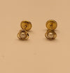 Flower shape Pearl and Gold Earrings