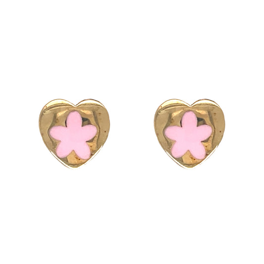 Heart Flower Earrings