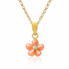 Diamond Floral Rose Petal Necklace