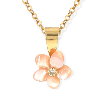 Coral Pink Floral Necklace