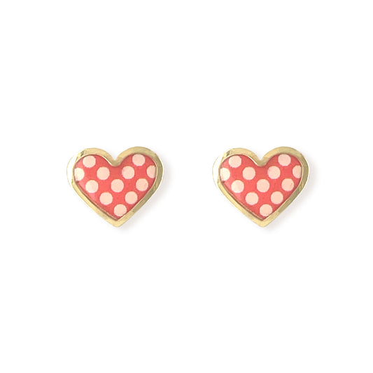 Polka Heart Earrings