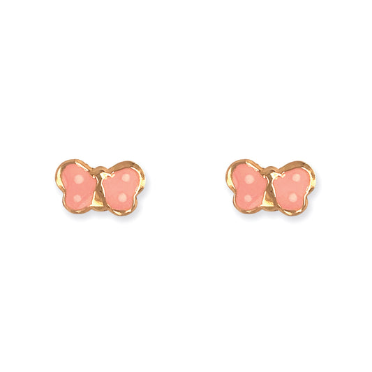 Coral Pink Butterfly Earrings