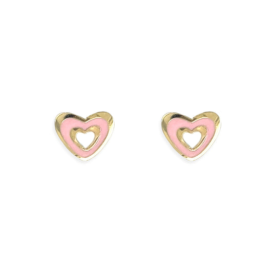 Pink Heart Earrings