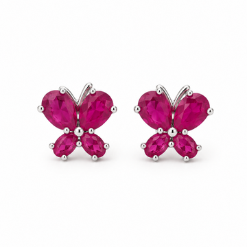 Ruby Butterfly Earrings