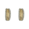 Diamond Double Edge Hoop Earrings