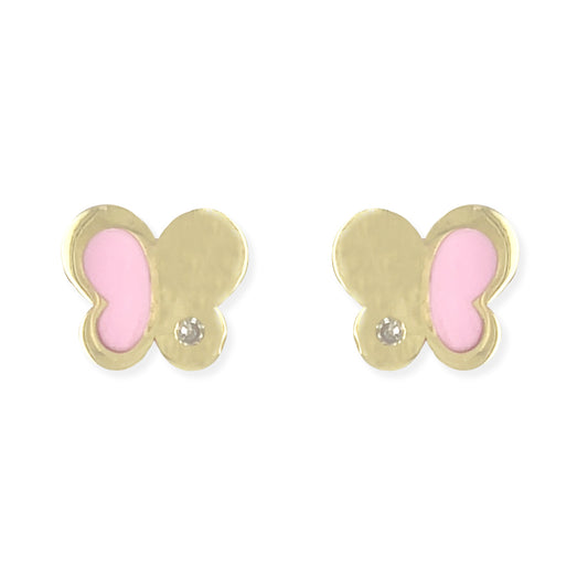 Pink Butterfly Earrings