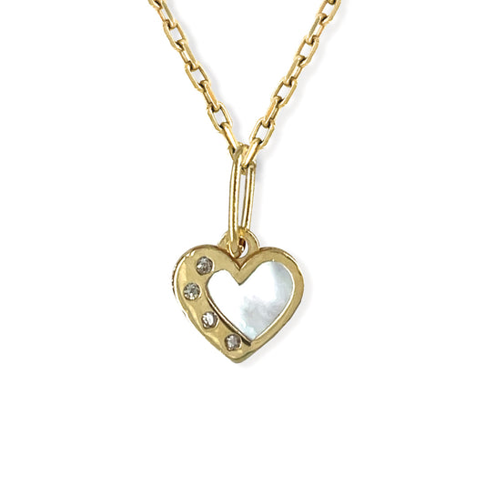 Diamond Studded Heart Necklace