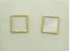 Box Shape Gold Earrings