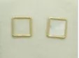 Box Shape Gold Earrings