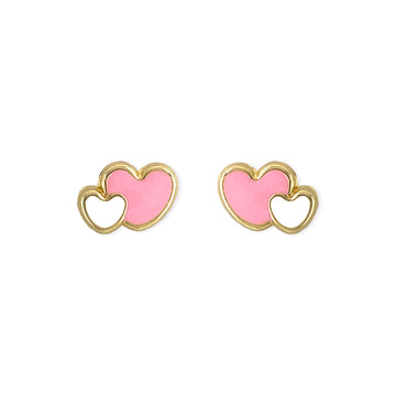 Twin Heart Shape Earrings