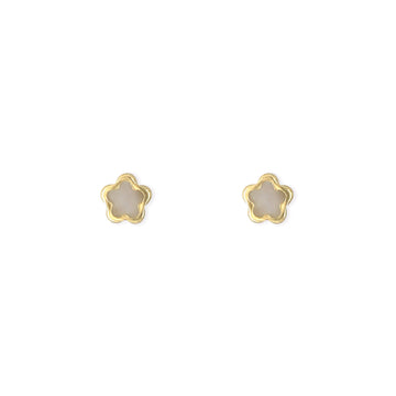 Flower Shape Gold Earrings