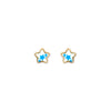 Blue Star Gold Earrings