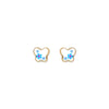 Butterfly Floral Gold Earrings