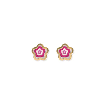 Flower Shape Gold Earrings