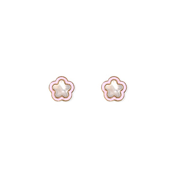 Flower Shape Gold Earrings
