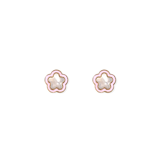 Flower Shape Gold Earrings