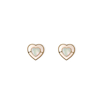 Heart Shape Gold Earrings