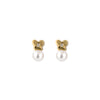 Butterfly & a Pearl Diamond Earrings