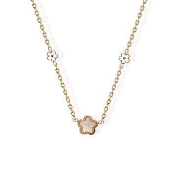 Flower Shape Gold Necklace