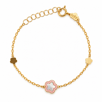 Pink Flower Bracelet