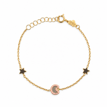 Moon-shaped with Stars Bracelet