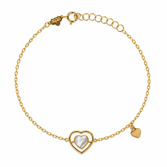Mother-of-Pearl Heart Bracelet