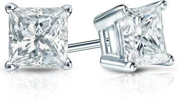 Solitaire Earrings (Princess Cut)