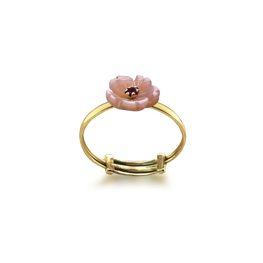 Floral Gold & Ruby Ring