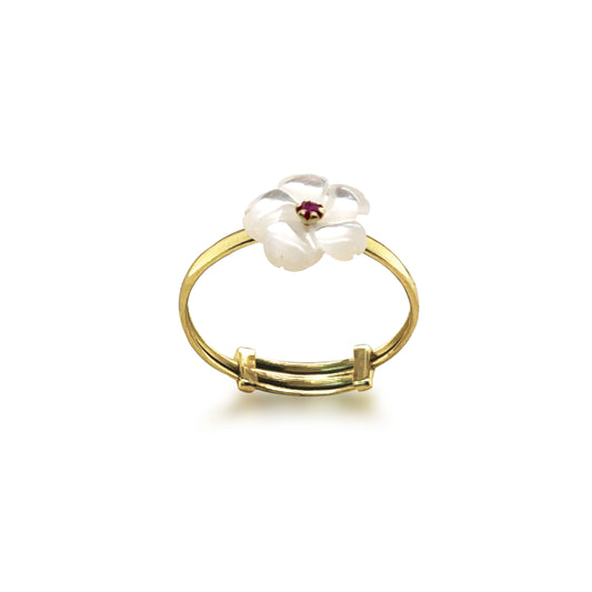 Floral Gold & Ruby Ring