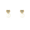 Pearl Heart Earrings