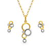 Round shape Gold an Diamond Set