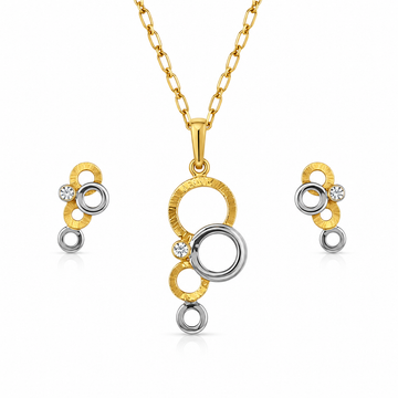Round shape Gold an Diamond Set