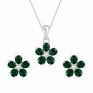 Roses Emerald Gold & Diamond Set