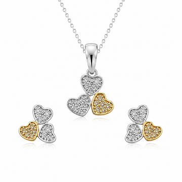 Heart Shape Gold & Diamond Set