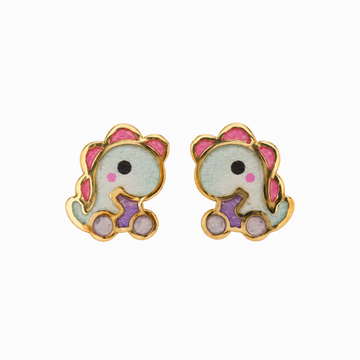 Colorful Dinosaur Enamel Earrings