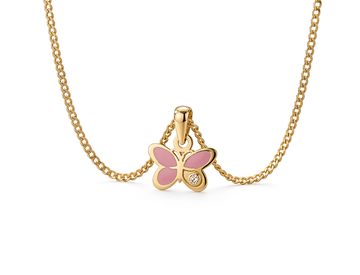 Butterfly Shape Gold & Diamond Necklace