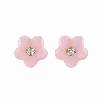 Pink Star Stud Diamond Earrings