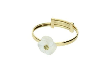 Floral Diamond Gold Ring