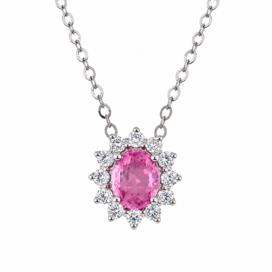Pink Sapphire Necklace