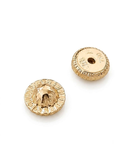 Pink Flower Gold Earrings