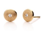 Grain Gold & Diamond Earrings