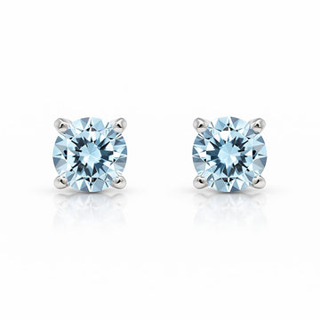 Blue Sapphire Solitaire Earrings